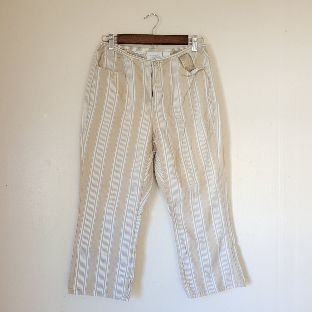 Tan and white capri